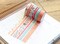 FOILED Easter Rose Gold Bunnies &#x26; Flowers Peach &#x26; Blue Washi Tape Set (#W055)
